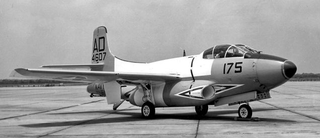 F3D-2T2 Skyknight from VF-101 “Grim Reapers” used for radar operator and electronic warfare training (US Navy)